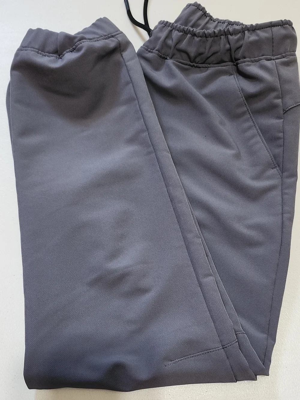 2 Prs E&GUC SzL Youth Black & Gray Pants. Both Are Stretch Pull-On Pants